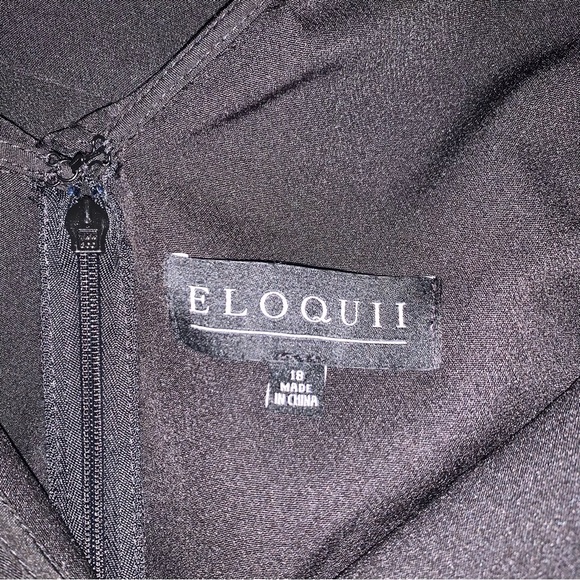 Eloquii wrap style dress size 18 in black - Picture 8 of 10